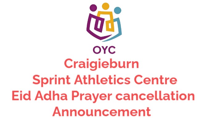 2026 - Eid Adha Prayer Cancellation